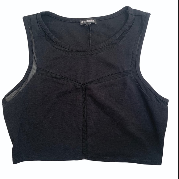 Express black sleeveless crop top size medium - Picture 1 of 4